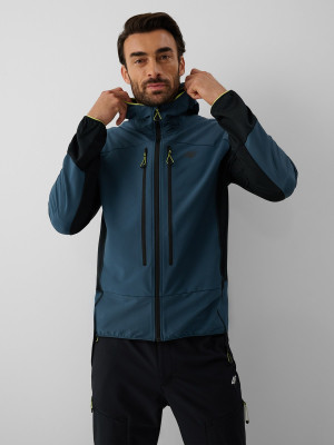 4F Kurtka softshell wiatroodporna męska - denim