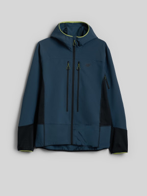 4F Kurtka softshell wiatroodporna męska - denim