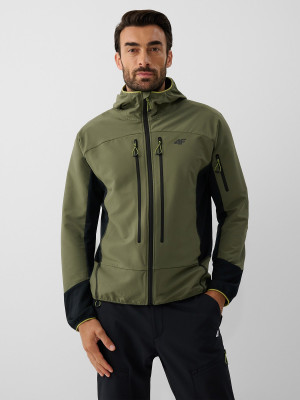 4F Kurtka softshell wiatroodporna męska - khaki