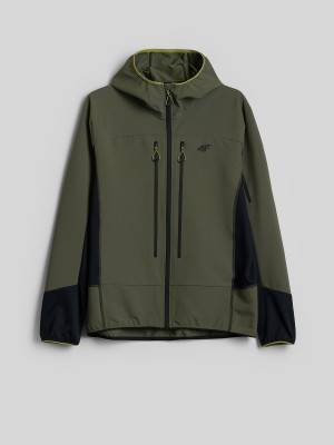 4F Kurtka softshell wiatroodporna męska - khaki