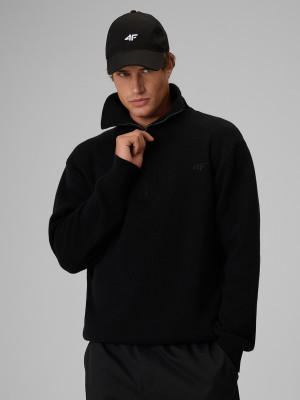 4F Sweter regular z wełną męski - czarny