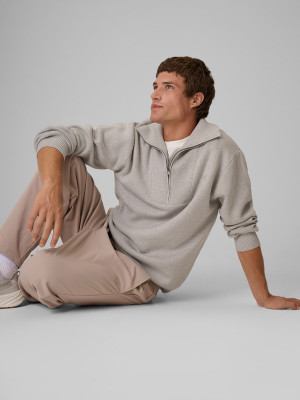 4F Sweter regular z wełną męski - szary