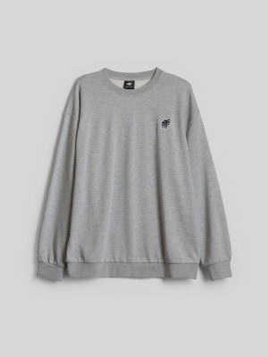 4F Bluza dresowa loose bez kaptura męska - szara