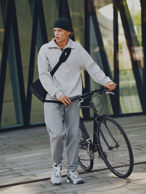4F Spodnie dresowe joggery męskie - szare