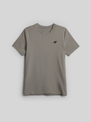 4F T-shirt slim gładki męski - szary