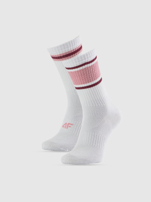 4F Skarpetki długie (2-pack) damskie - białe
