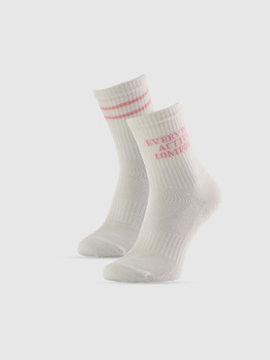 4F Skarpetki długie (2-pack) damskie - białe