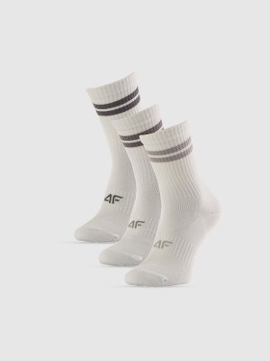 4F Skarpetki długie (3-pack) damskie - białe