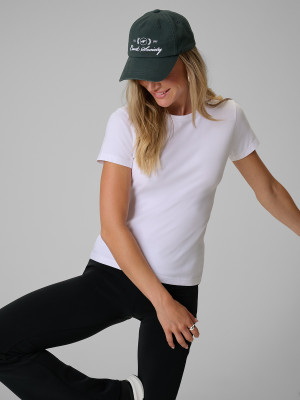 4F T-shirt slim gładki damski - biały