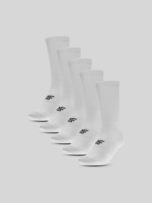 4F Skarpetki długie (5-pack) damskie - białe