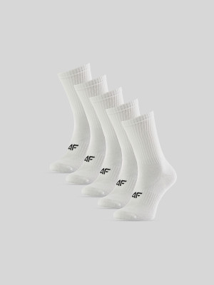 4F Skarpetki długie (5-pack) damskie - białe
