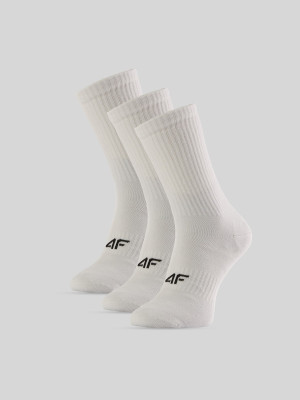 4F Skarpetki długie (3-pack) damskie - białe