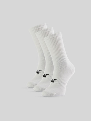 4F Skarpetki długie (3-pack) męskie - białe