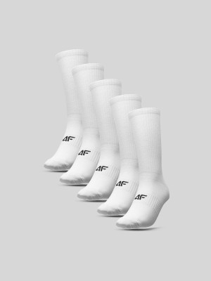 4F Skarpetki długie (5-pack) męskie - białe
