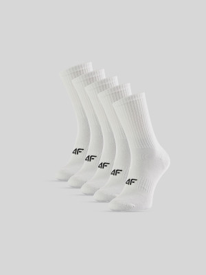 4F Skarpetki długie (5-pack) męskie - białe