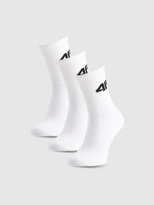 4F Skarpety casual za kostkę (3-pack) uniseks - białe
