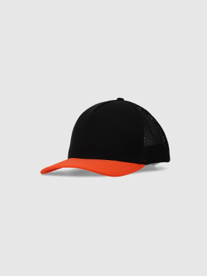 4F Czapka trucker z daszkiem uniseks - czarna