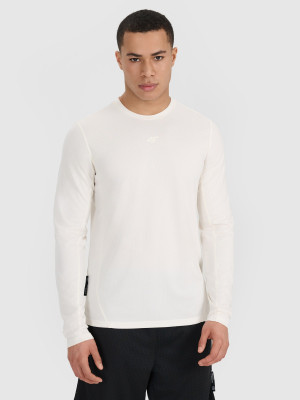 4F Longsleeve do koszykówki regular szybkoschnący męski - biały