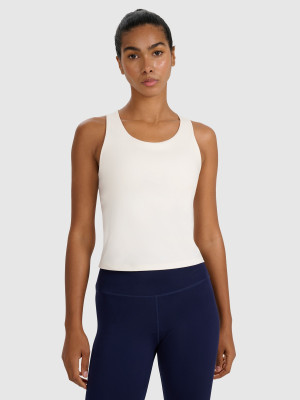 4F Crop-top treningowy szybkoschnący damski - biały
