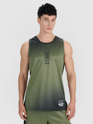 4F Tank top do koszykówki oversize szybkoschnący męski - multikolor