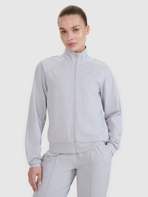 4F Bluza treningowa regular szybkoschnąca damska - szara