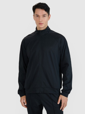 4F Bluza treningowa rozpinana bez kaptura męska - czarna