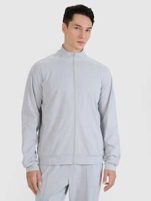 4F Bluza treningowa rozpinana bez kaptura męska - szara