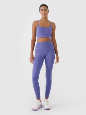4F Legginsy treningowe z wysokim stanem damskie - granatowe