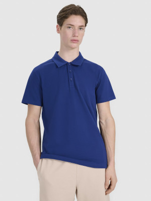 4F Koszulka polo regular męska - granatowa