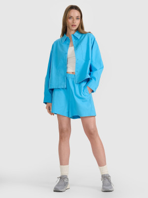 4F Spodenki casual damskie - niebieskie