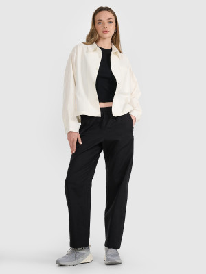 4F Spodnie casual damskie - czarne