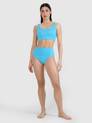 4F Dół od bikini damski - turkusowy