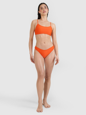 4F Dół od bikini damski - pomarańczowy