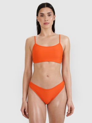 4F Góra od bikini damska - pomarańczowa