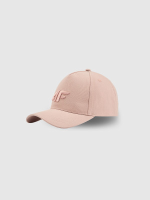 4F Czapka z daszkiem strapback damska - różowa