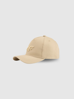 4F Czapka z daszkiem strapback damska - beżowa