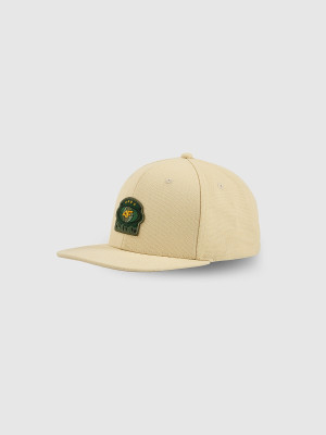 4F Czapka z daszkiem strapback męska - beżowa