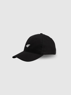4F Czapka z daszkiem strapback uniseks - czarna