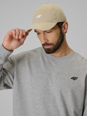 4F Czapka z daszkiem strapback uniseks - beżowa