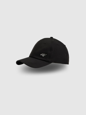 4F Czapka z daszkiem strapback uniseks - czarna