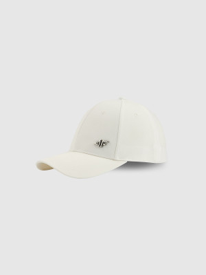 4F Czapka z daszkiem strapback uniseks - biała
