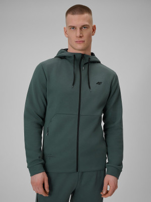 4F Bluza treningowa regular z kapturem męska - szara
