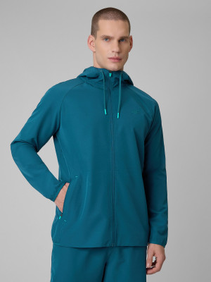 4F Bluza treningowa regular z kapturem męska - granatowa