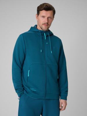 4F Bluza treningowa regular z kapturem męska - granatowa