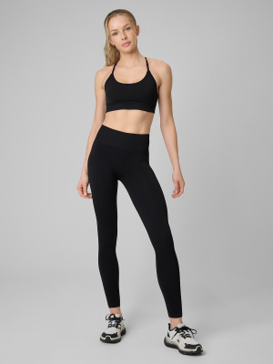 4F Legginsy treningowe bezszwowe damskie - czarne