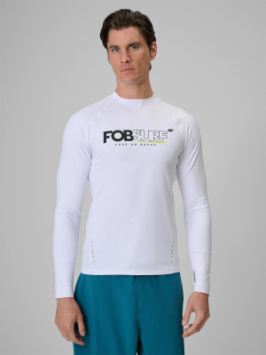 4F Longsleeve do pływania i sportów wodnych z filtrem UPF50+ męski - biały