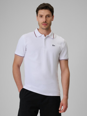 4F Koszulka polo regular męska - biała