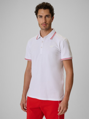 4F Koszulka kibica polo męska - biała
