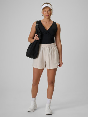 4F Spodenki casual z modalem damskie - kremowe