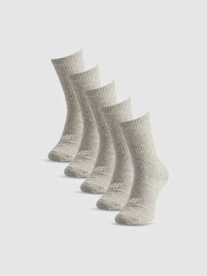 4F Skarpetki długie (5-pack) damskie - szare